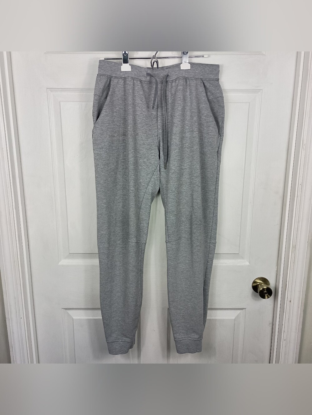 Lululemon Joggers Large Mens Gray City Sweat Stretch French Terry Pocket 29"